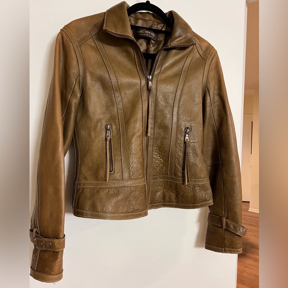 Marc New York Leather Jacket - Size S 🫒